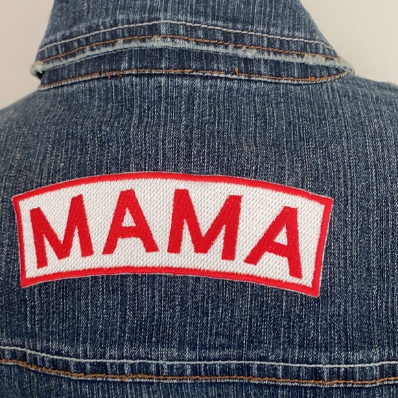 MAMA denim jacket Size S/M - Picture 2 of 4